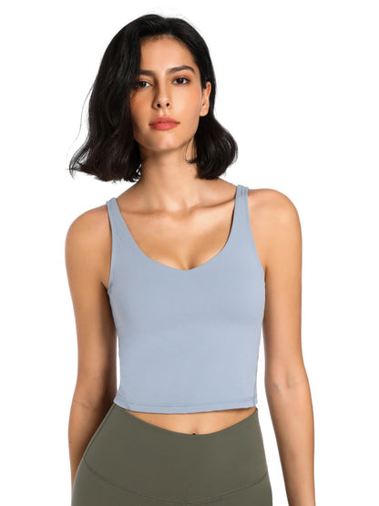 Scoop Neck Wide Strap Active Tank