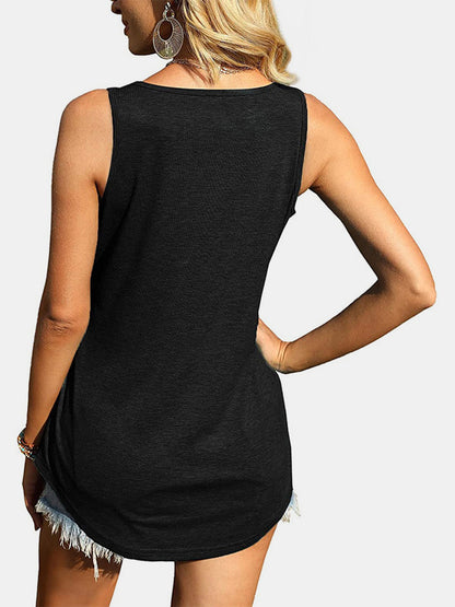 Heathered Square Neck Tank