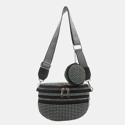 Studded Adjustable Strap Crossbody Bag