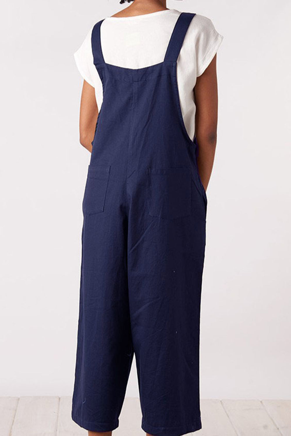 Full Size Square Neck Wide Strap Jumpsuit