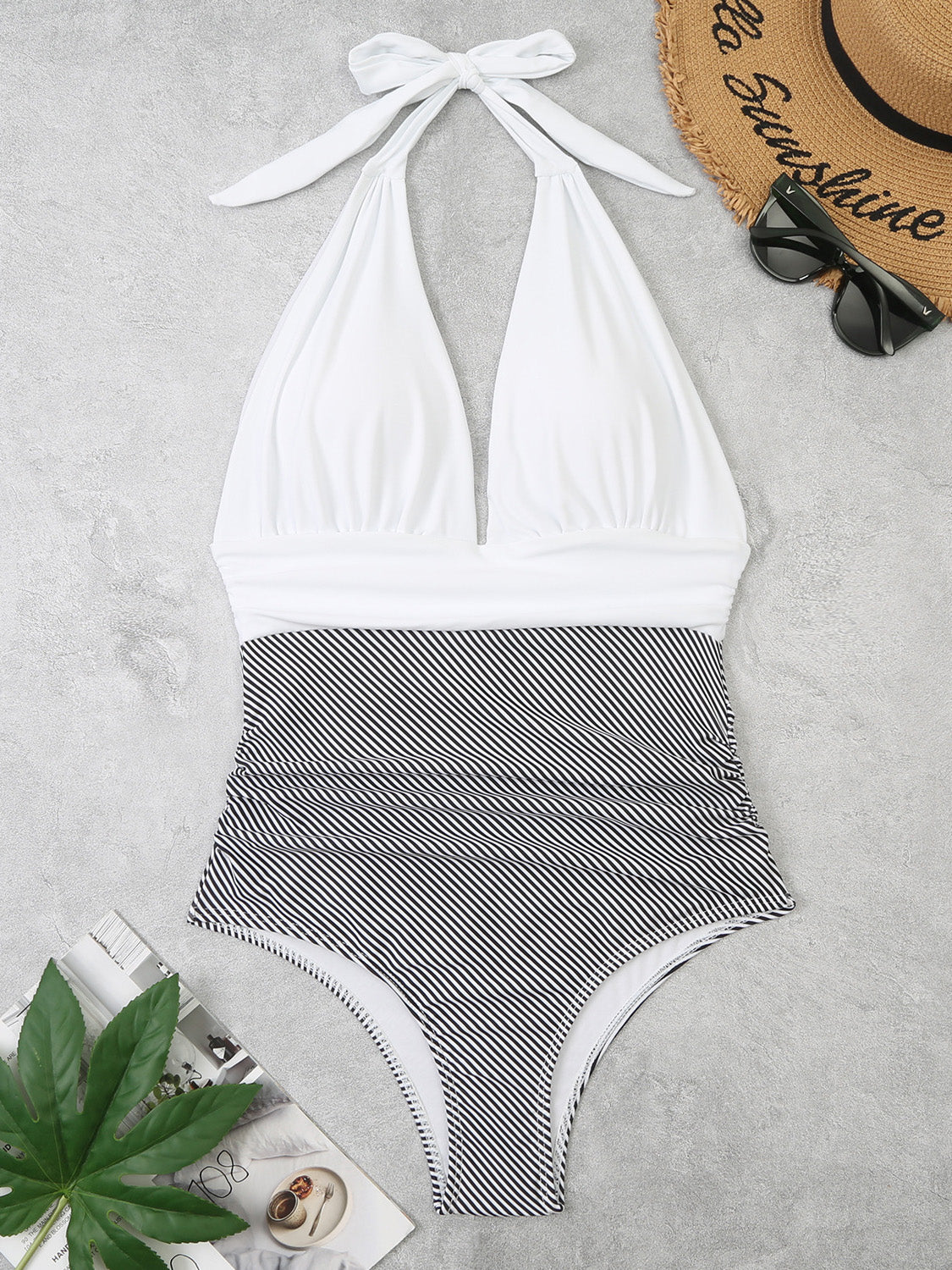 Halter Neck One-Piece Swimwear