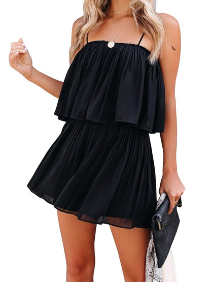 Ruched Spaghetti Strap Romper