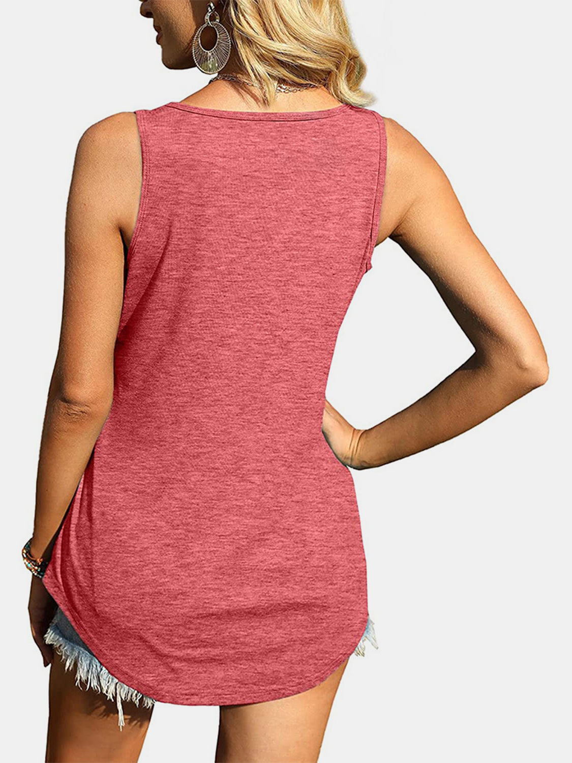 Heathered Square Neck Tank