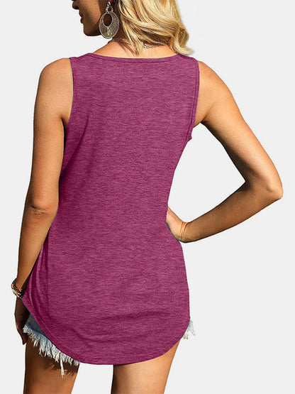 Heathered Square Neck Tank