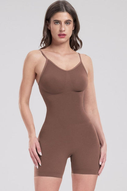 Scoop Neck Spaghetti Strap Active Romper