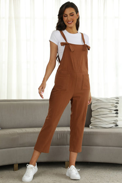 Full Size Square Neck Wide Strap Jumpsuit