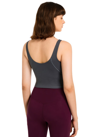 Scoop Neck Wide Strap Active Tank